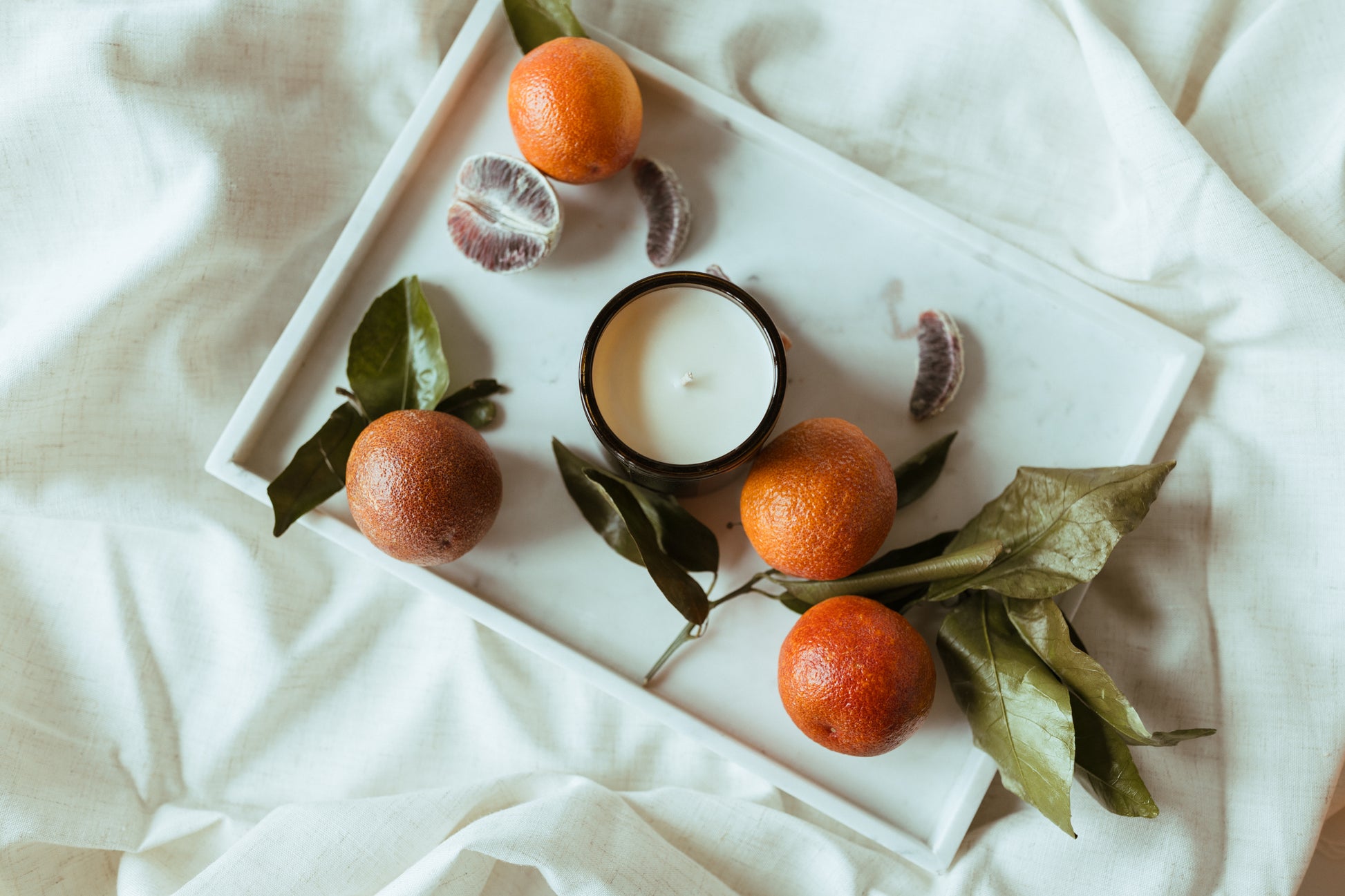 Blood Orange & Basil Candle Scent